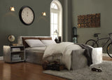 Aluminum 2-Shelf Nightstand with Nailhead Trim and Casters B062P209002