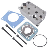 Truck Air Brake Compressor Cylinder Head Silver with Valves Fit for Mercedes-Benz 0011301215 04121116
