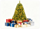 6 FT Pre-Lit Artificial Christmas Tree with 350 Dual Color LED Lights, 845 Branch Tips Hinged PVC 79630939