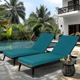 2PCS Set Outdoor Lounge Chair Cushion Replacement Patio Funiture Seat Cushion Chaise Lounge W419P194575