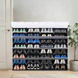 ZNTS 8-Tier Portable 64 Pair Shoe Rack Organizer 32 Grids Tower Shelf Storage Cabinet Stand Expandable 65115046