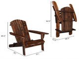 Folding Wooden Adirondack Lounger Chair with Natural Finish 52687805