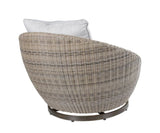 ZNTS Cozy Outdoor Set - Swivel Woven Chairs, Side Table - All-Weather Resin Wicker, Powder-Coated B081110063