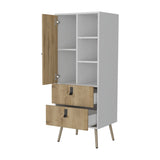 Kimball Tall Dresser, Modern Design with 2 Drawers and Ample Storage B128P176104