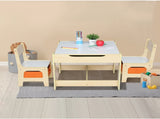 Children's Wooden Table And Chair Set With Two Storage Bags 45081745