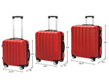 3-in-1 Multifunctional Large Capacity Traveling Storage Suitcase Luggage Set Red 48923879
