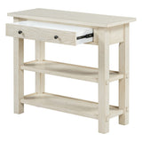 ZNTS TREXM Retro Console Table with Drawer and Two Sturdy Shelves for Entryway, Living Room N715P195561E