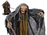 5.3ft Witch with Crutch Halloween Standing Decoration 94364188