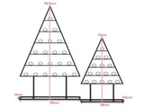 2 Pack Sturdy Metal Xmas Card Holder - Tree Shape, 1521 Clips, 2 Stands , Black, 47878110