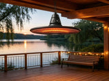 1500W Infrared Outdoor Heater with Remote Control Black 57011244