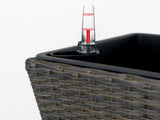 2-Pack Self-watering Planter - Hand Woven Wicker - Square - Expresso B046P144638