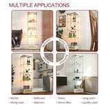 Modern Display Cabinet with Drawer , Quick-assembly Antique Cabinet with LED lights, Tempered W241P268237