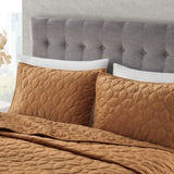 3 Piece Velvet Quilt Set Rust King/Cal King B03597649