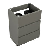 Alice-24F-102,Floor cabinet WITHOUT basin, Gray color, With three drawers, Pre-assembled W1865107750