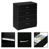 Modern Simple 4-Drawer Dresser Black 18195815