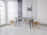 Extensible table,DINING TABLE,OFFICE TABLE,COFFEE TABLE,metal leg,100/140/180x100x75cm W234P193020