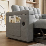 65-inch 3-in-1 foldable large-sized computer desk sofa bed, modern velvet double sofa, sofa bed with W2564P305744