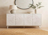 Shabby Chic Wood Sideboard Buffet Accent Bedroom Media Hallway Curio Kitchen Hutch Storage Cabinet W2263P503296