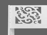 Wood-plastic Board Six Tiers Carved Shoe Rack White A 26180822
