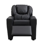 ZNTS Kids Recliner Chair Black PVC W311P216907