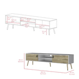 Tv Stand A Magness, Living Room, White / Macadamia B092142843