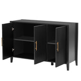 Featured Three-door Storage Cabinet with Metal Handles, Suitable for Corridors, Entrances, Living WF308089AAB