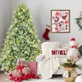 Artificial 4ft Blue green Tint Christmas Tree with 592 PE/PVC Mixed Branch Tips, 150L warm white 89924000