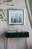 S/2 23.6x23.6" Kaiden Crystal Mirror Framed Wall Art on Mellow Golden Tint Background W2078P318309