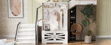 U-Can 43.3'' Entryway Bench with Coat Rack, 3-in-1 Design and Adjustable Shelves, Hall Tree with 7 N724P264668K