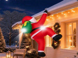 5.9 FT Hanging Climbing Santa Inflatable Christmas Decoration with Built-in LED Lights, Polyester 43893817