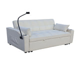 Modern Velvet Loveseat Futon Sofa Couch w/Pullout Bed,Small Love Seat Lounge Sofa with adjustable W311P195249