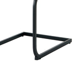 Modern White PU dining chair living room chair upholstered chair, black metal chair leg design, W210P199091