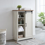 5 Drawers Dresser w/Sliding Barn Door, Farmhouse Modern Tall Dresser 5 Chest of Drawers, Storage W2275P206613