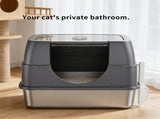 Galaxy stainless steel beige cat litter box, sturdy and durable, easy clean, odorless, non stick 42312819