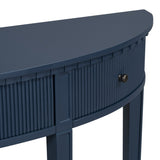 U-Style Distinctive Features of Pine Veneer Console Table with Vertical Stripe Drawer Fronts and N711P173099V
