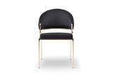Ruby Modern & Contemporary style chair made with Metal & Gold Legs in Black Color B009P241742