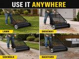 26-Inch Push Lawn Sweeper with 7 Cu. Ft. Large Hopper Capacity, 4 Rotating Brushes & Adjustable W6010P536021