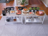 Profeeshaw Stainless Steel Prep & Work Table, 30x48 Inches, with Backsplash and Adjustable W1422P252477