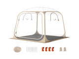 77FT Clear Pop Up Sports Tent, Waterproof Windproof PVC Tent for 2-4 People, Transparent Outdoor 00714887