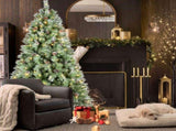 Artificial 4ft Green Christmas Tree with 376PVC/Hard Needle Mixed Branch Tips, 150L warm white led, 13499512