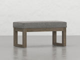 Lakemere 27 inch Wide Solid Wood Contemporary Footstool Small Ottoman Bench in Grey B2732P605432