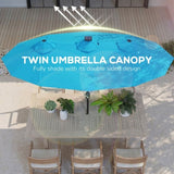 Outdoor beach umbrella/Double-Sided Market Umbrella 21399626