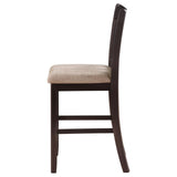 Tan and Espresso Lattice Back Counter Height Stools B062P145640