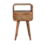 Artisan Furniture Solid Wood Mini Oakish Curve Open nightstand B182P279313