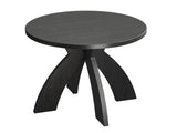 Round Side, 23.6 Inch Circular End with Curved Cross Legs, Melamine Laminated MDF Accent 72250906