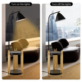 Luxury Shelves Floor for Living Room with Metalshade, Standing Tall Industrial Floor W1592P188601