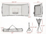 Softball & Baseball Net with Strike Zone Tee Caddy And Portable Carry Bag Pitching Hitting Training 06232030