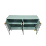 Accent Cabinet Lacquered Wooden Cabinet with 4 Glass Doors Sideboard Buffet Server Cabinet Storage W1435P170161
