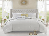 8 Piece Cotton Floral Printed Reversible Comforter Set Yellow Queen B03597283