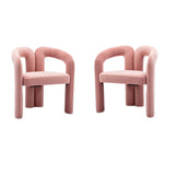 COOLMORE Contemporary Designed Velvet Fabric Upholstered Accent/Dining Chair /Barrel Side Chairs W395103725